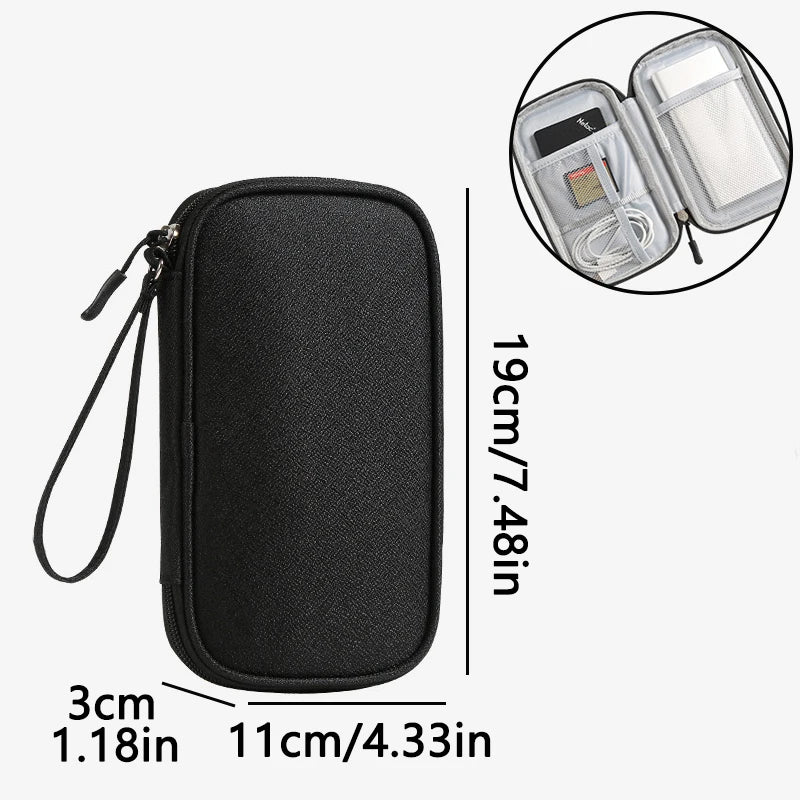 1 New Data Cable storage Bag Travel Storage Bag Portable Waterproof Double-layer Storage Bag Wire Storage Box