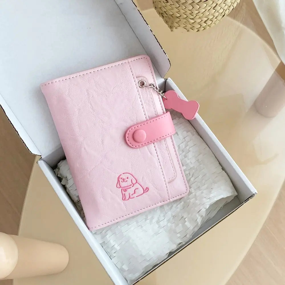 Creative Card Holder PU Passport Bag Purse Passport Cover Travel Wallet Airplane Check-in Cute Puppy Passport Clip Women