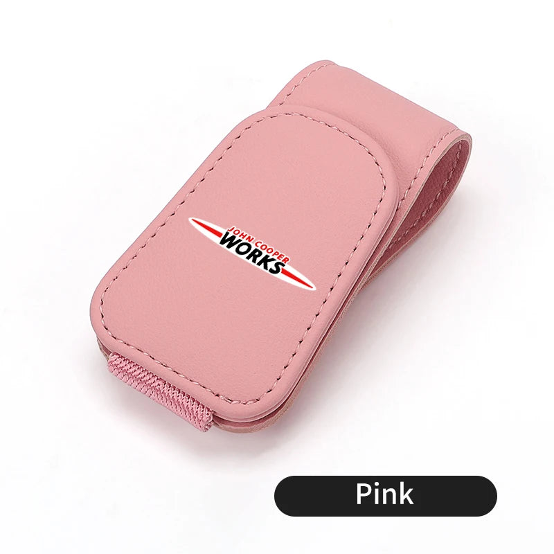 Magnetic Car Glasses Holder Sunshade Platep Card Ticket Clip For MINI Cooper Works R56 F56 R53 R60 Clubman JCW Countryman