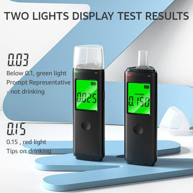 Professional Alcohol Detector Breath Alcohol Tester Digital Display Breathalyzer Rechargeable Alcotester Drunk Driving Test
