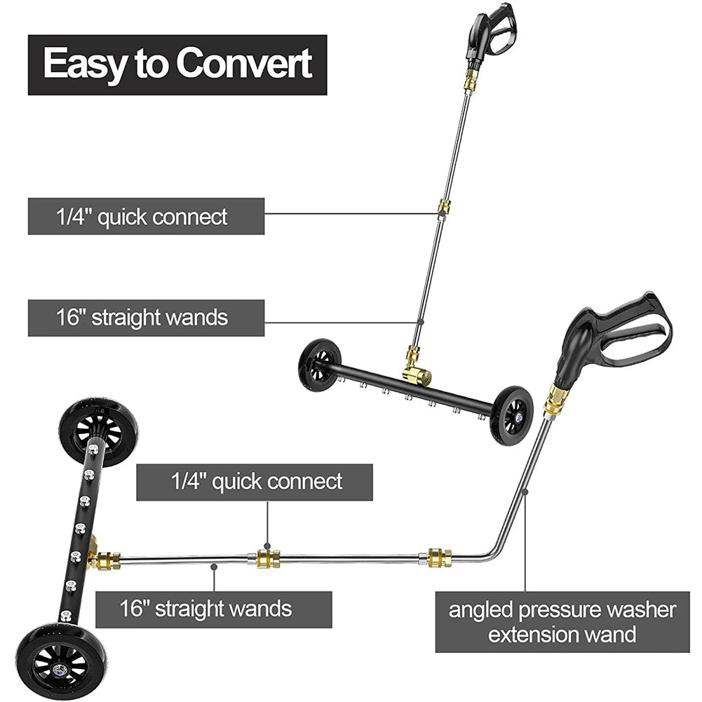 22 Inch High-Pressure Water Broom 1/4 Quick Connector Water Broom Under Car Chassis Floor Wash Car Chassis High Pressure Washer