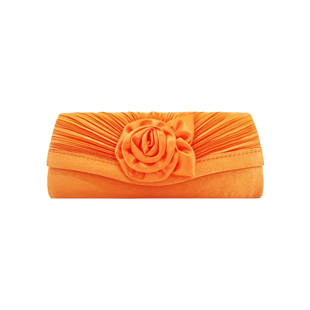 Women's Evening Bag Silk Dinner Bags Banquet Package Flower Clutch Envelope Bag Dress Party Shoulder Bag Chain Handbags Luxury