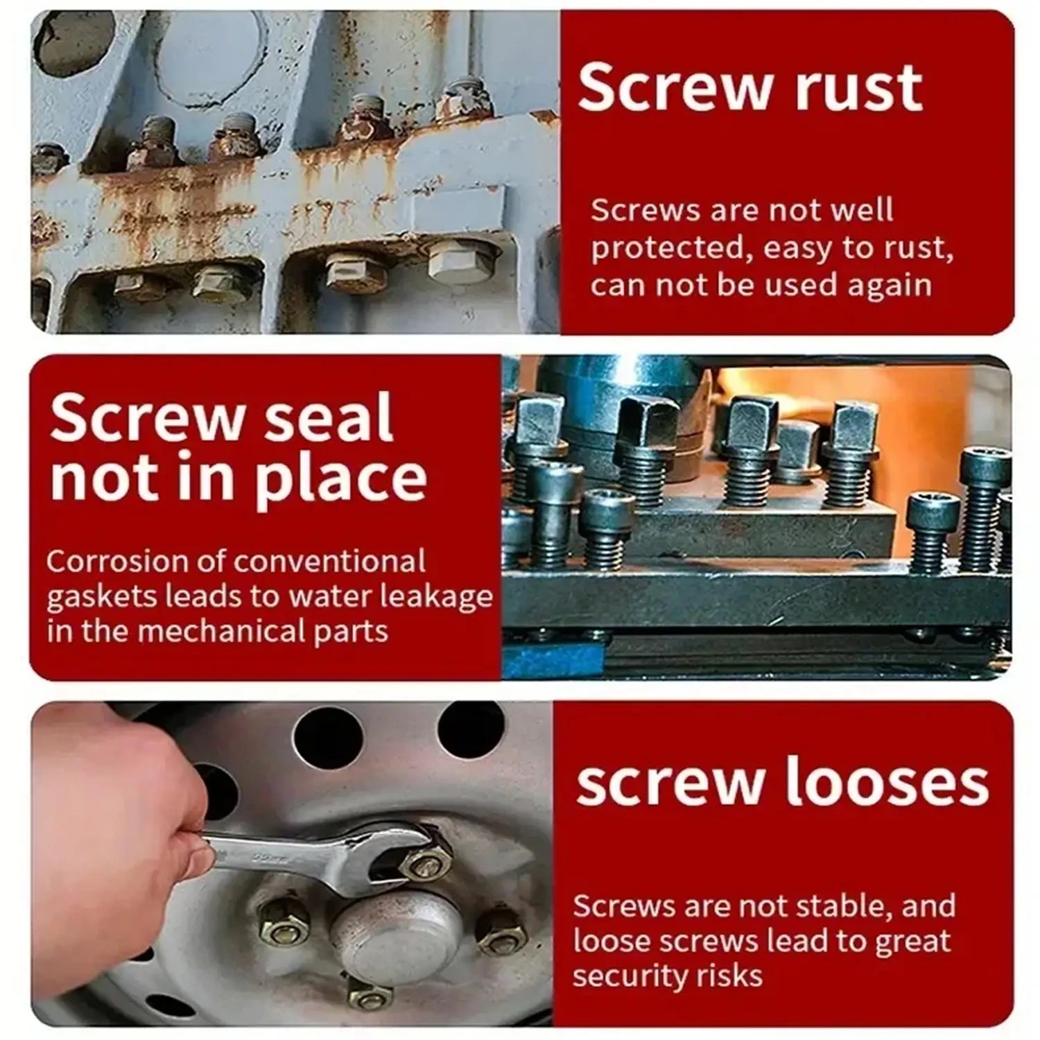 271 Threadlocker Reusable Threadlocker Anaerobic High Temperature Glues Anti Loose Screw Glues Fastening Sealant Quickly Cured Thread Locking Agent Sealant for Screws.