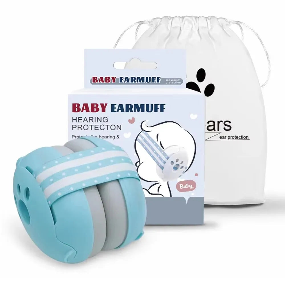 Baby Noise Cancelling Ear Muffs Sleeping Sound Insulation Safety Noise Reduction Ear Defenders Baby Earmuffs with Non-Slip Band