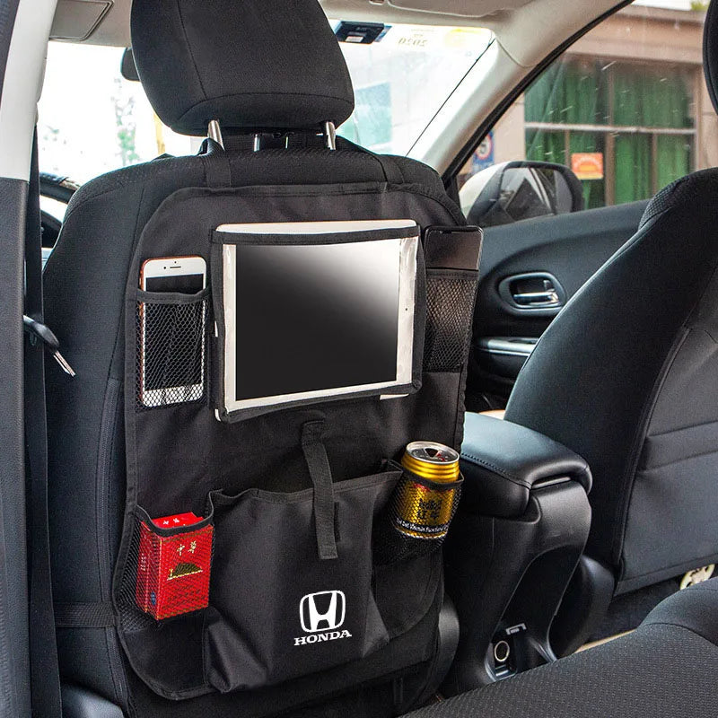Car Seat Organizer Seat Back Storage Bag Rear Anti-wear Anti-kick Pad For Honda Accord Civic FIT Insight CRV Jazz HRV CRZ CRX
