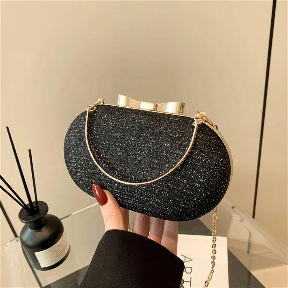 Glitter Evening Clutch Bag Women Top Handle Handbag Luxury Ladies Wedding Dinner Dressed Shoulder Crossbody Bag Party Purse