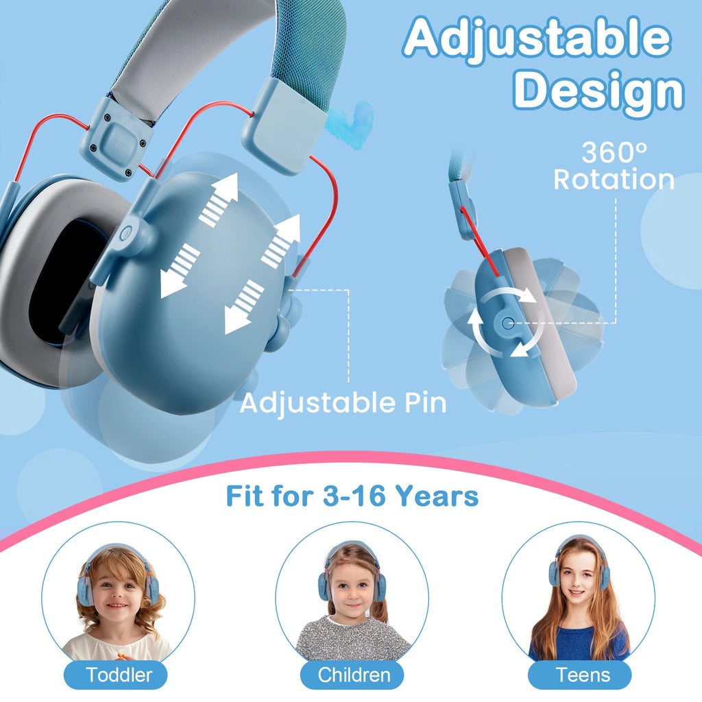 Anti Noise Baby Headphone Child Ear Protection Earmuffs Comfortable  Adjustable Noise Reduction Headset for Concerts Fireworks
