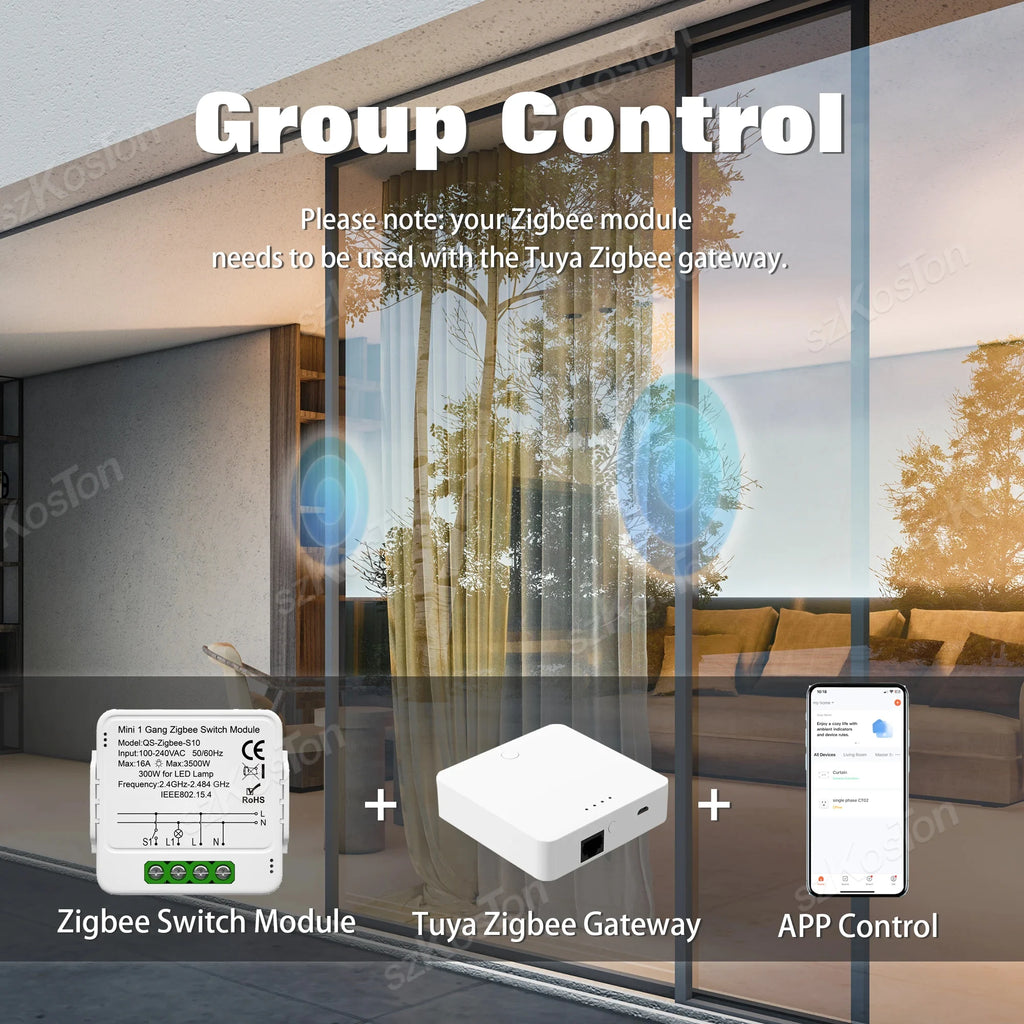 Tuya Smart Zigbee Mini Light DIY Switch Module 2 Way Control Smart Home Relay Breaker Works With Alexa Google Home 1/2/3 Gang