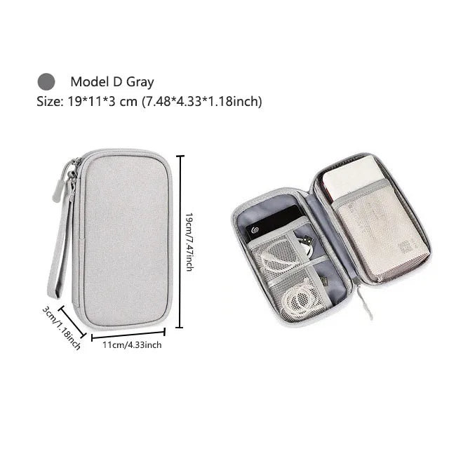 Travel Cable Bag Portable Digital Storage Pouch Waterproof Electronic Accessories Storage Bag Travel Cable Organizer Bags