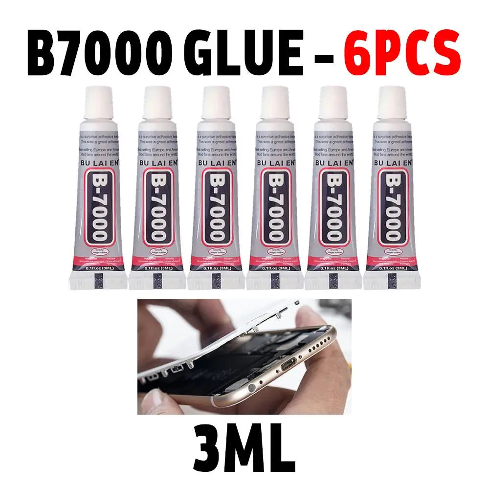 1/6pcs B7000 3ml Mobile Phone Touch Screen Super Glue B-7000 Adhesive Telephone DIY Glue Repair Point Diamond Jewelry Glass Glue