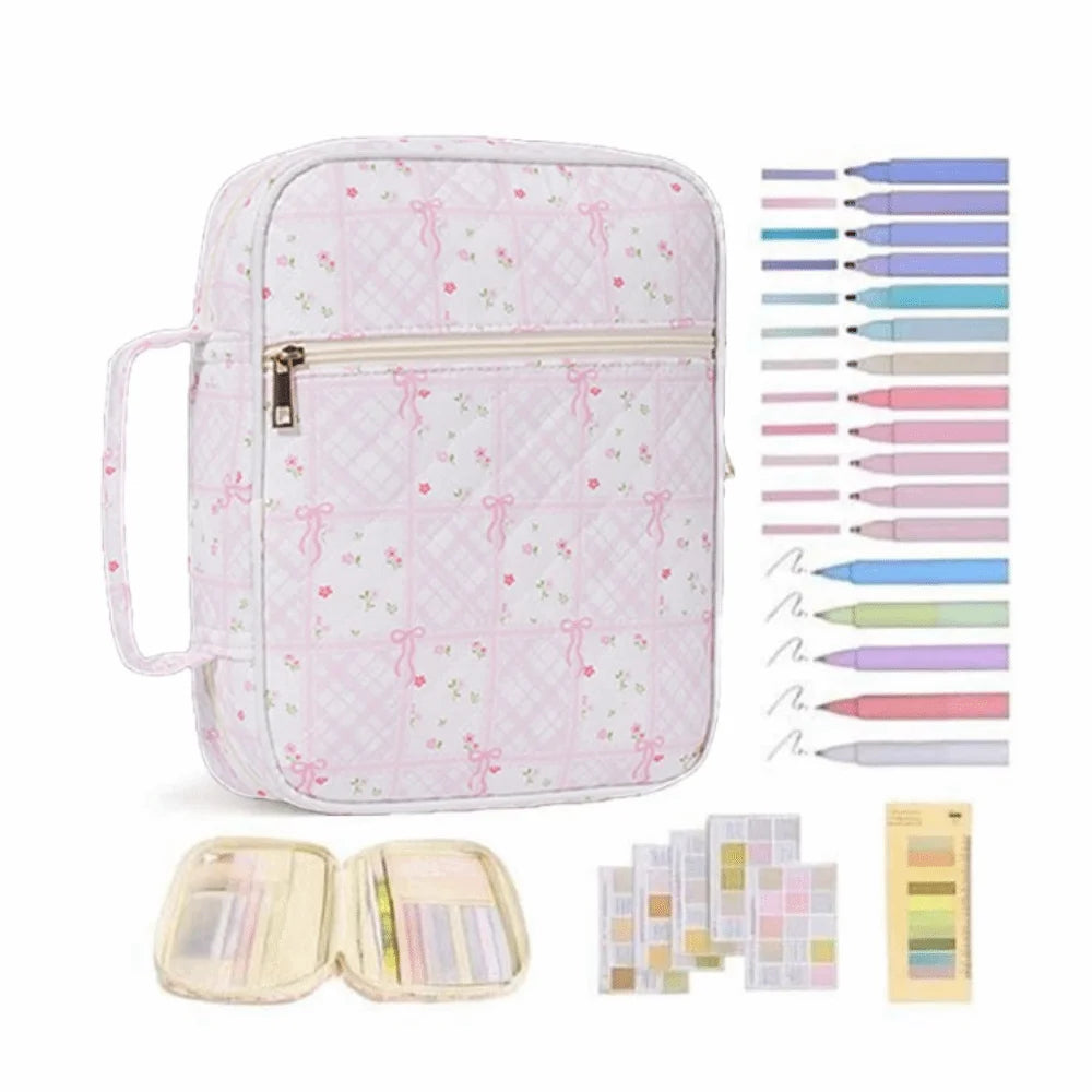 New Floral Design Bible Cover Case Zipper Pocket Handle Storage Bags Bible Cover Bag Prayer