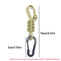 Keychain D-Shaped Carabiner Clip Adjustable Buckle Paracord Keychains Multifunctional Utility for Ourdoor Keys Camping Gear