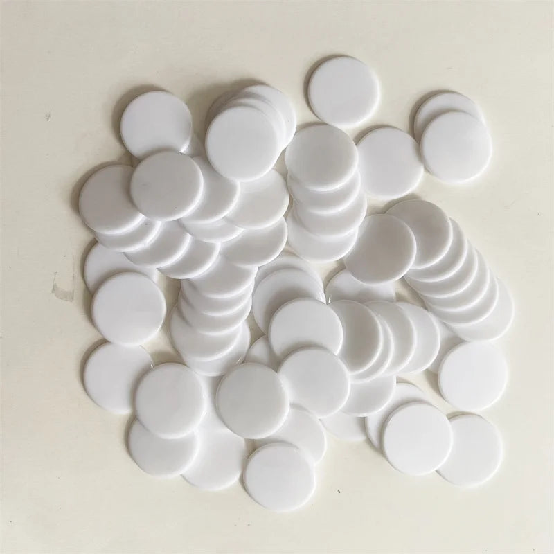 100pcs 19mm Transparent Chips Plastic Counting Supplies Counters For Maths Board Game Token