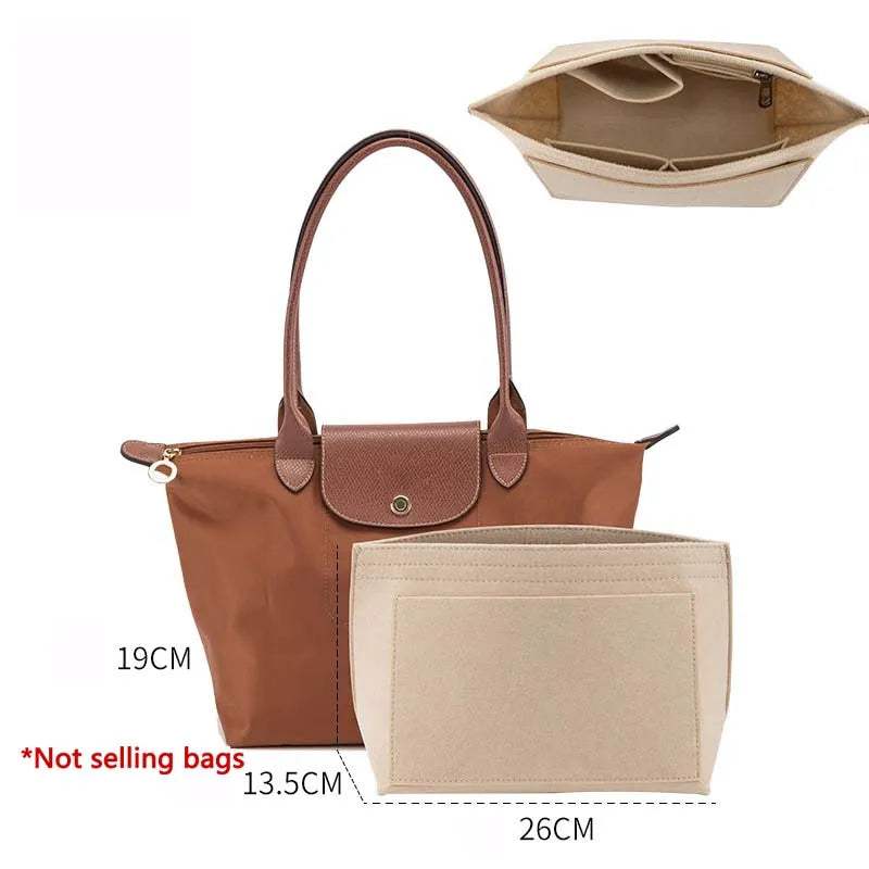 Bag organizer insert for Longchamp mini bag support purse insert handbag liner bags accessories