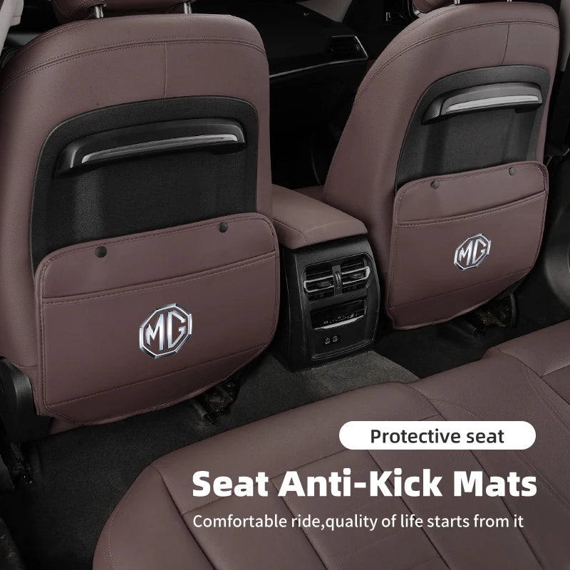 Car Seat Anti Kick Pad Seat Back Storage Mat Protector Cover Interior For Morris Garages MG 3 5 6 7 HS ZS GS Hector TF GT ZR RX5