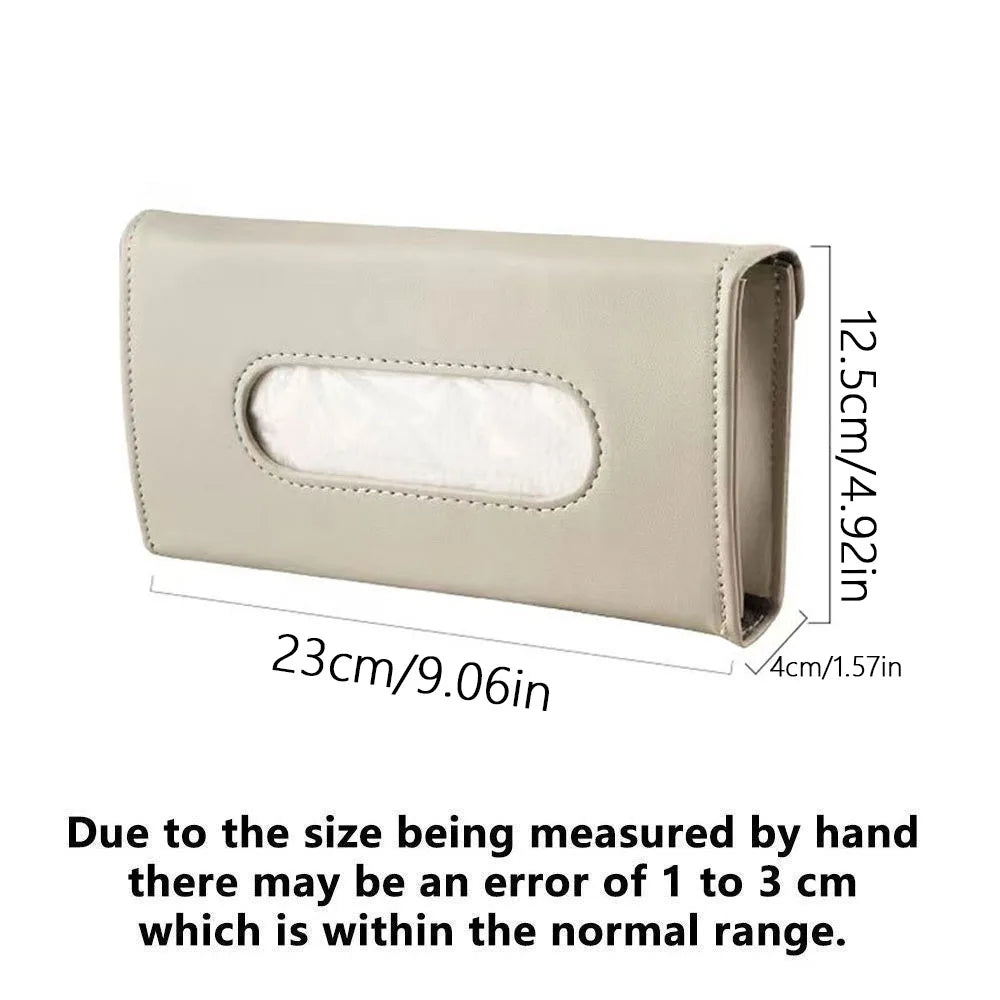 Car Sun Visor Tissue Storage Box, In-Car Pull-Out Hanging Tissue Box, Car Tissue Box