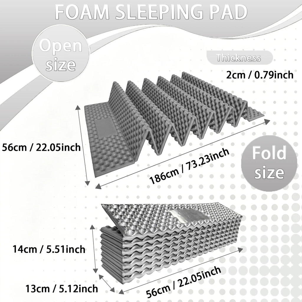 Egg Nest Sleeping Mat 330g Ultralight Aluminum Foil Pad Portable Insulated Camping Mat for Hiking Backpacking Tent Beach Yoga