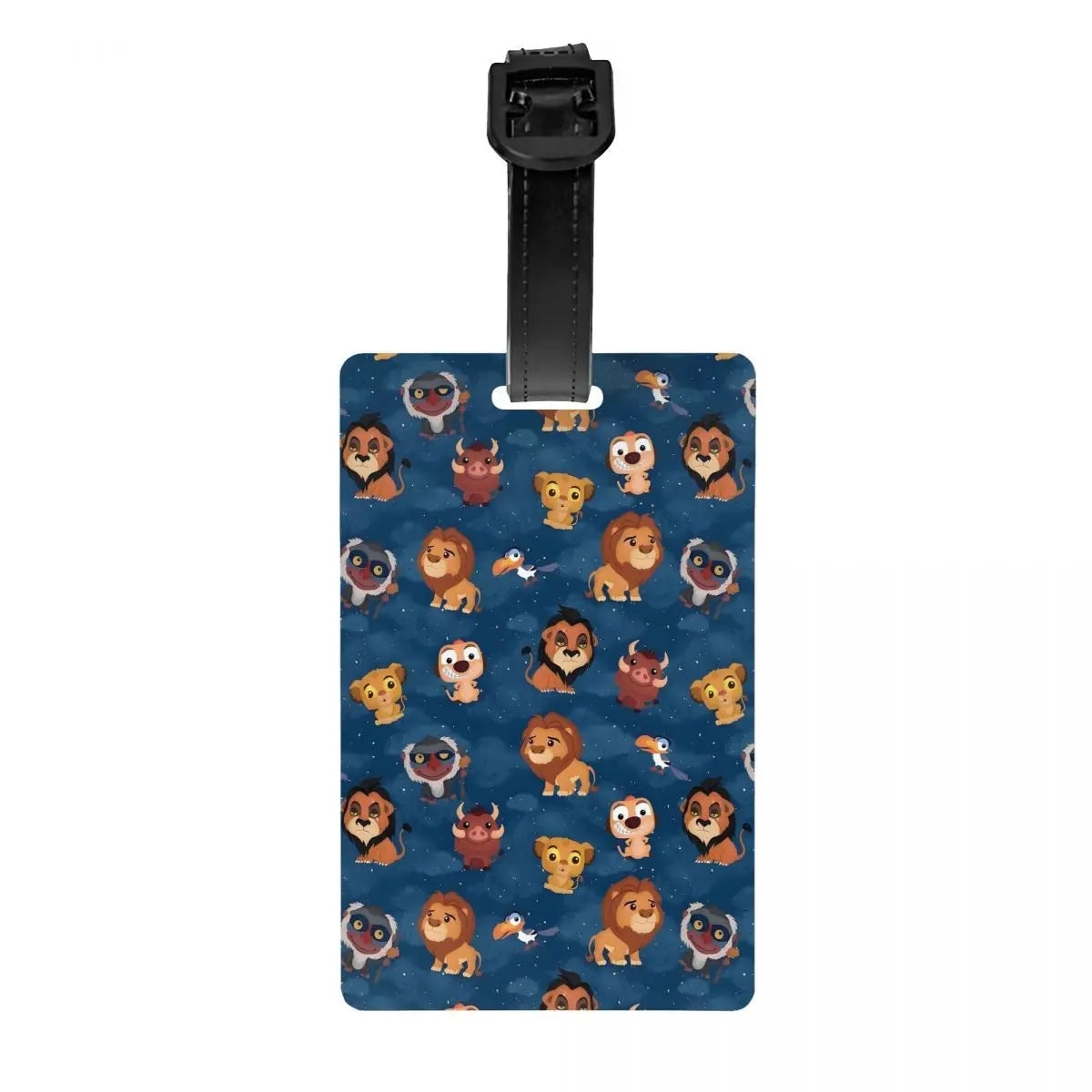 Custom Rafiki Luggage Tag With Name Card The Lion Cartoon K-Kings Privacy Cover ID Label for Travel Bag Suitcase