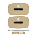 Leather Car Logo Tissue Box Seat Hanging Paper Towel Storage Bag For Toyota Alphard Vellfire 20 AH20 2010 2011 2012 2013 2014