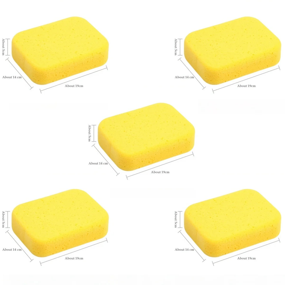 Large honeycomb structure car washing sponge high density foam suit for scratch free auto body cleaning task