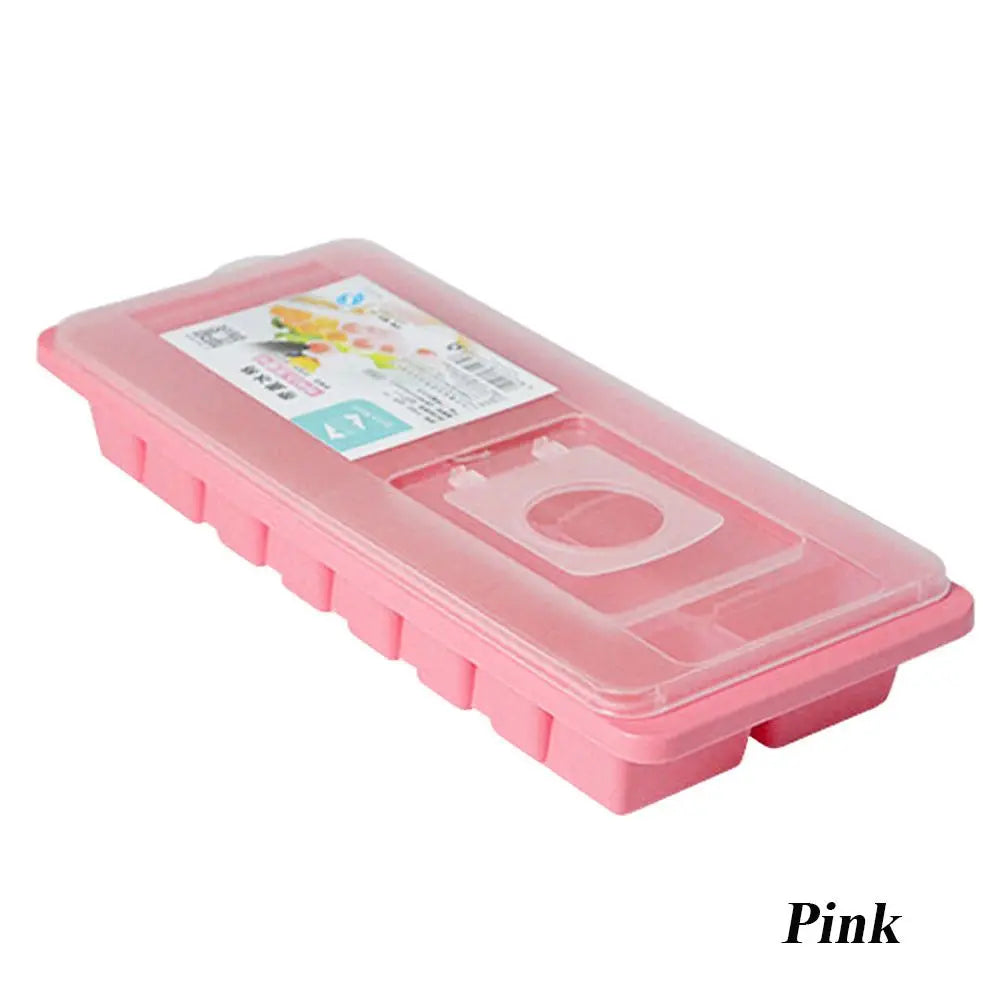 16 Lattice Plastic Reusable Ice Cube Tray Easy Refill Stackable Ice Lattice Ice Cube Tray With Lid Assorted