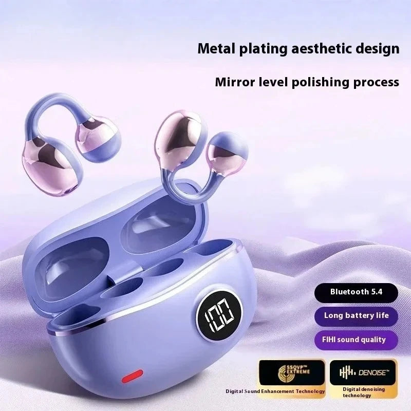 TWS Wireless Bluetooth Earphones with Digital Battery Percentage Display Built-In HD Microphone for Crystal-Clear Voice Calls