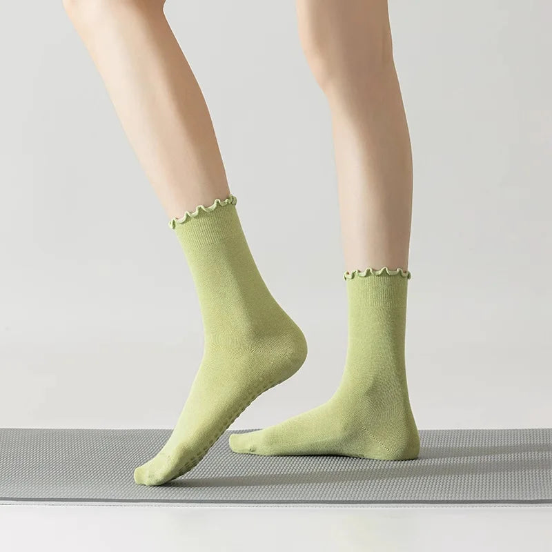 Professional Women Yoga Socks Ladies Fitness Cotton Breathable Non-Slip Pilates Socks Damping Dance Ballet Grip Socks for Women