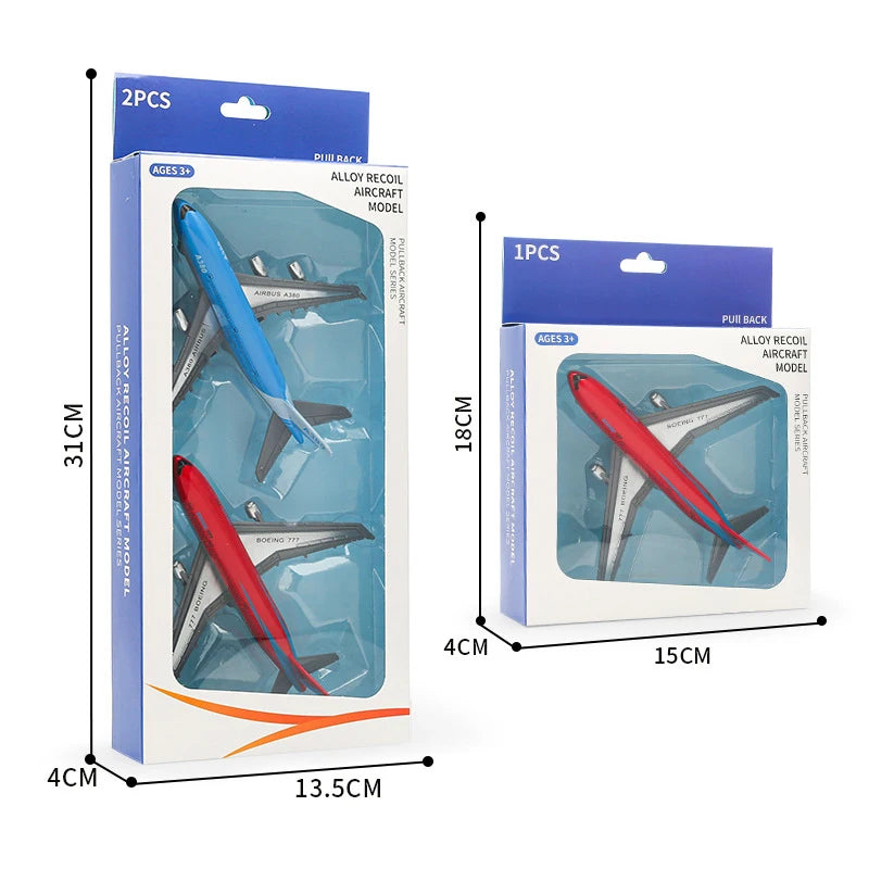 1/2PCS Collectible Alloy B777 A380 Plane For Boys Kids Gift Simulation Metal Aircraft 1:400 Aluminium Airliner Model Toys
