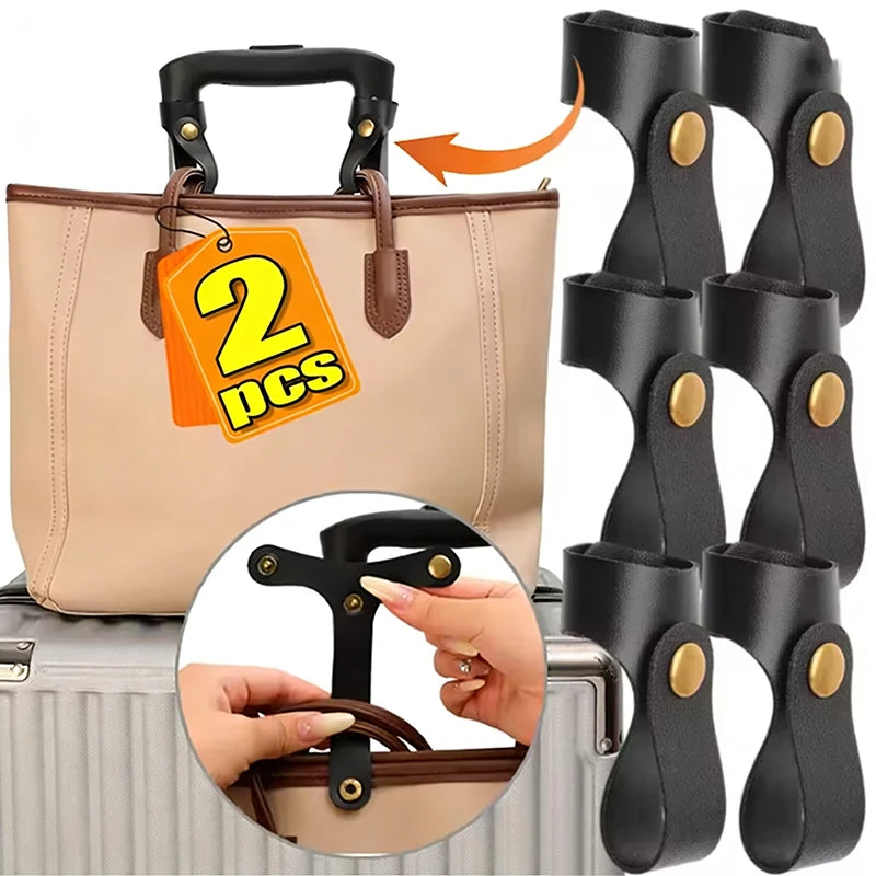 Bag Luggage Strap Gripper Portable PU Anti-theft Luggage Fixed Strap Carry-on Baggage Suitcase Straps Belts Travel Accessories