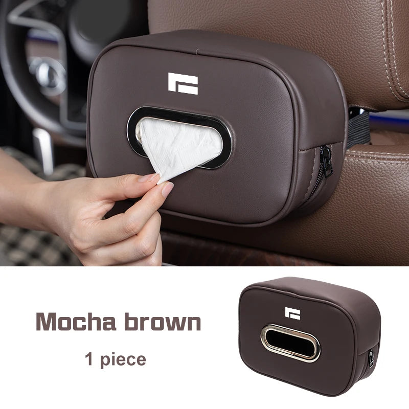 Microfiber Leather Backrest Tissue Bag Armrest Storage Box Car Accessories for BAIC Polestone Rox 01 Jishi 01