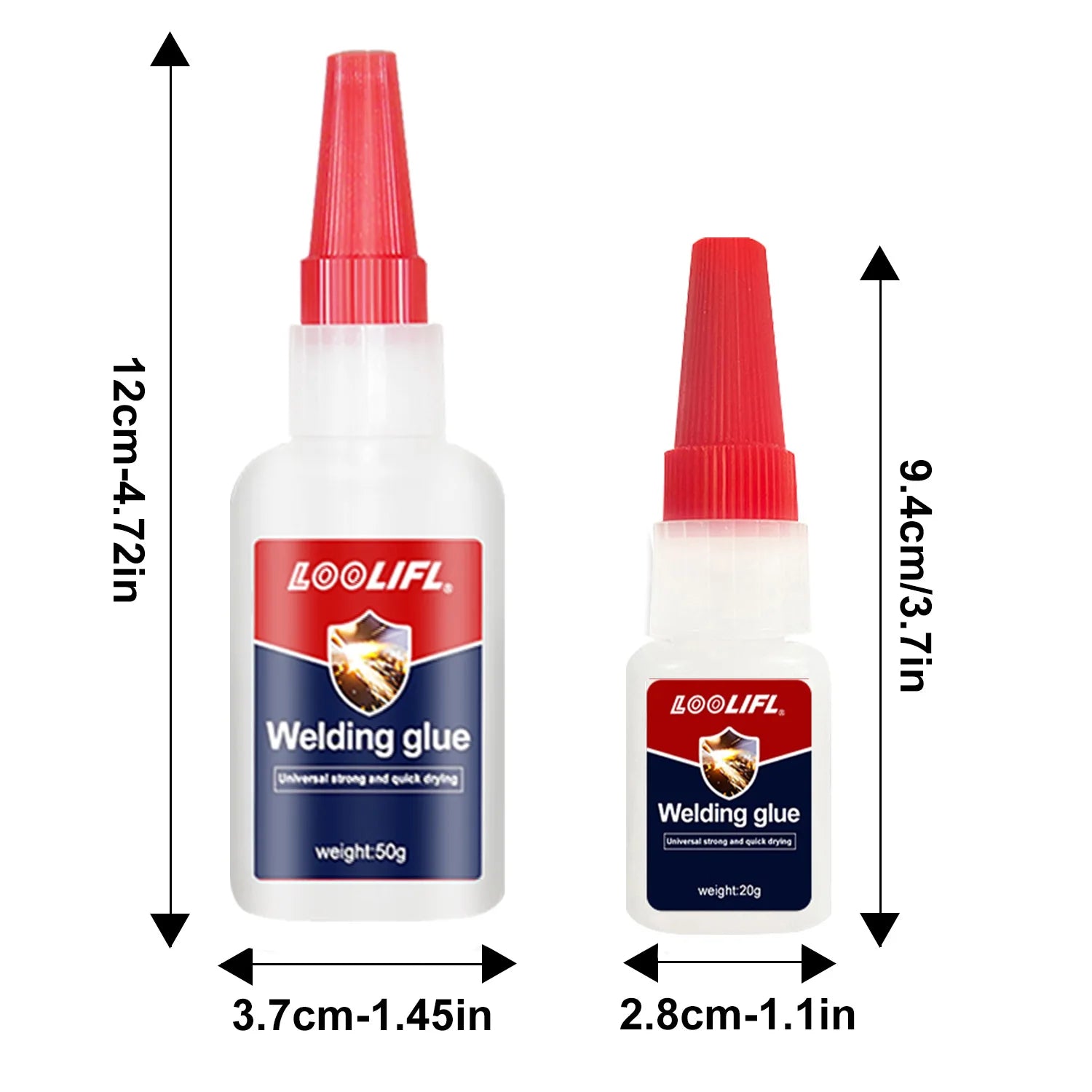 Loolifl50G High-Strength Oily Welding Glue - Super Glue, Universal Strong Instant Adhesive, Used for Metal, Ceramic, Glass, Wood, Plastic, and Alloy Stable and Does Not Turn Yellow