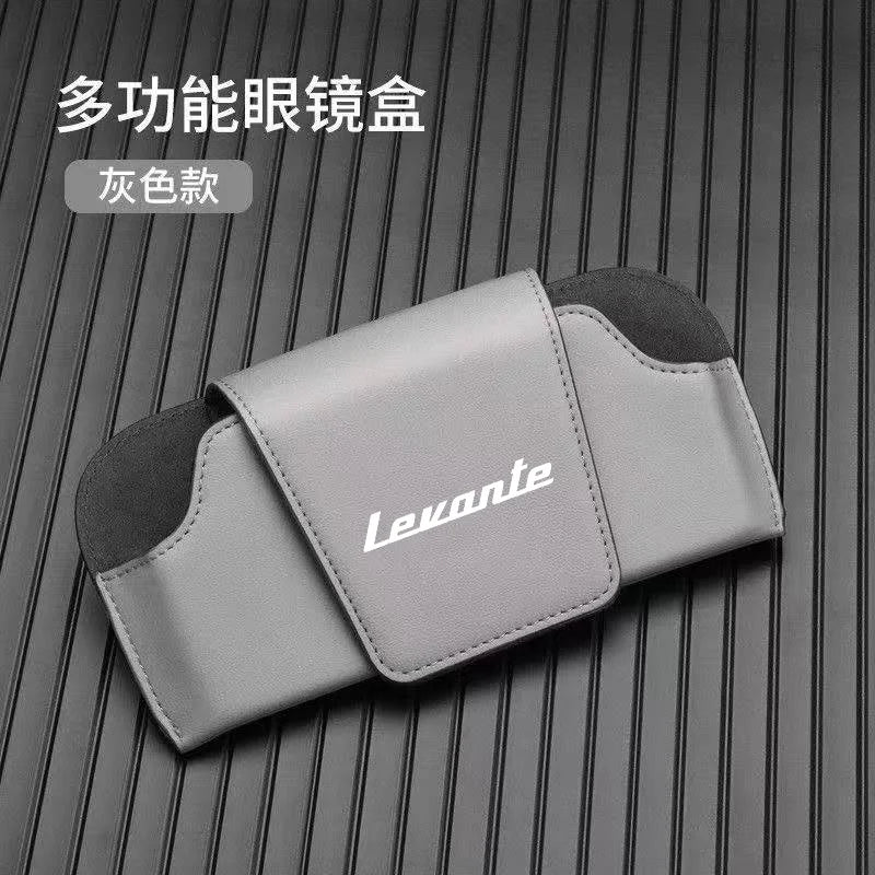 Car Sun Visor Leather Auto Sunglasses Clip Glasses Holder case Storage for Maserati Levante GT Ultima Modena S Accessories