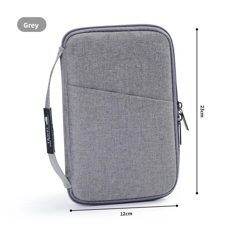 Travel Accessories Travel Wallet OX Cloth Ticket Holder Family Passport Holder Passport Protective Cover Zipper Document Case