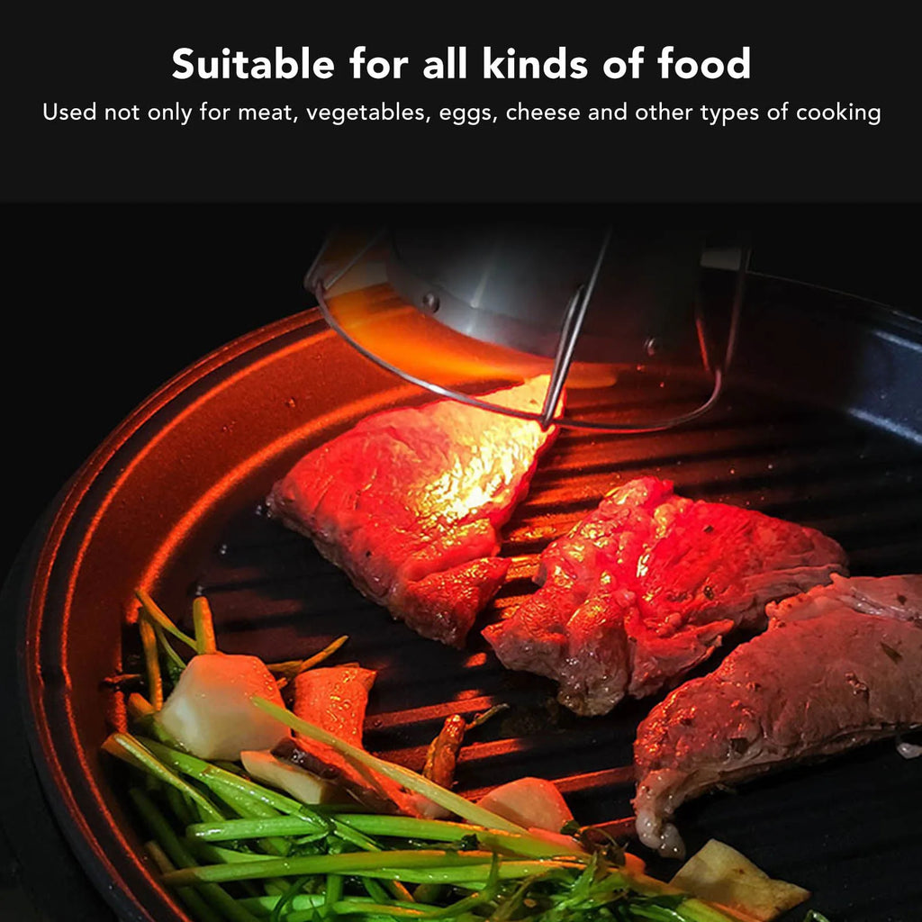 Culinary Torch Attachment Smokeless 304 Stainless Steel Flamethrower for Searing Melting Baking Tool Culinary Torch Attachment