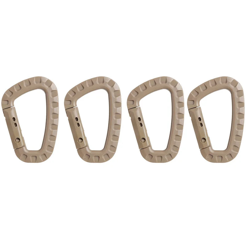 4Pcs Tactical Carabiner Clip Set Outdoor Steel Hook Camping Lock Daily Key Chain Keychain Buckle Backpack Bag Karabiners