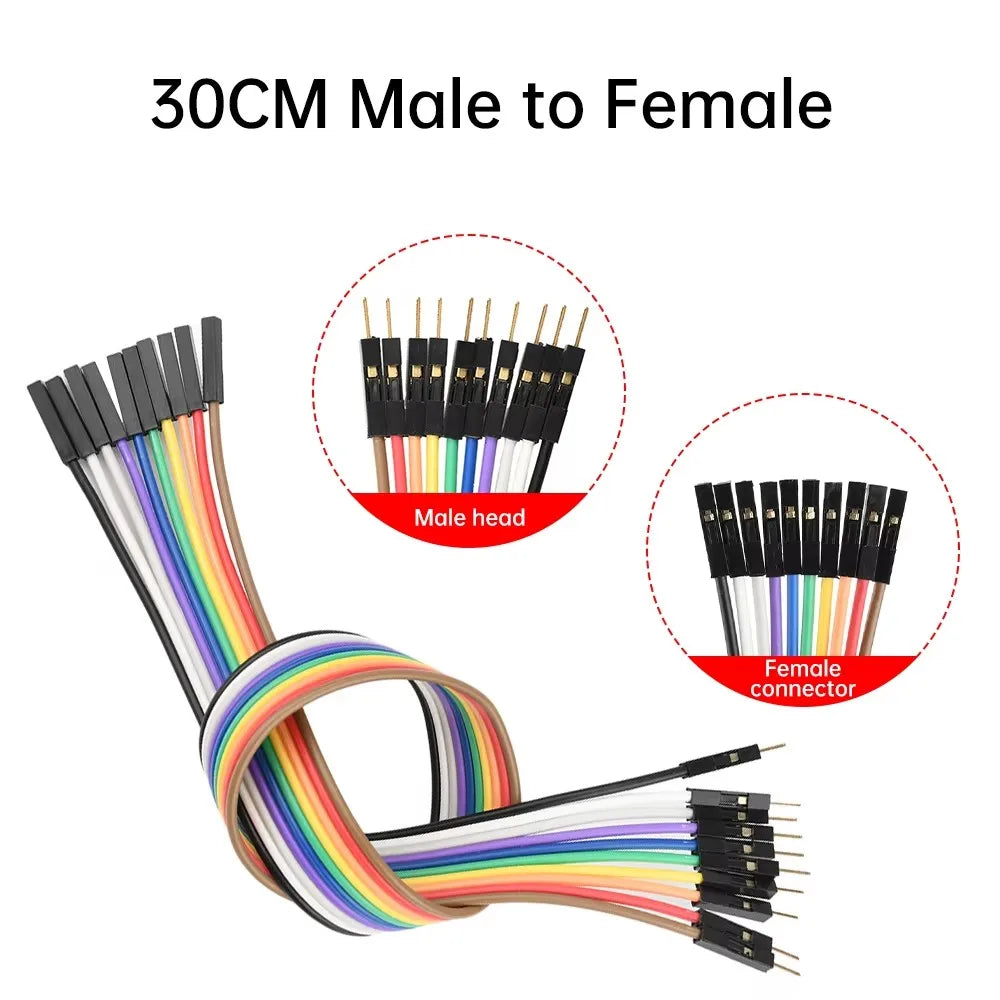Pure copper dupont wire thickened 28 core female to female male to female color cable 2.54 terminal connection wire gold-plated