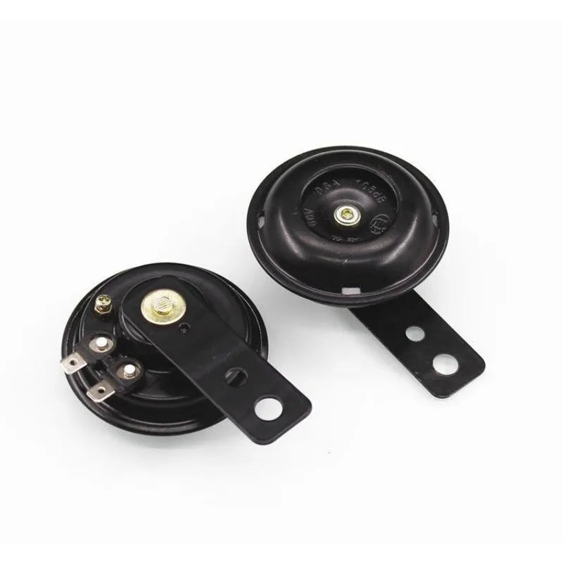 Motorcycle Horn 12V Super Loud Waterproof Round Speaker Universal Scooter Motorbike E-Bikes Mopeds Electric Horn Kit Accessories