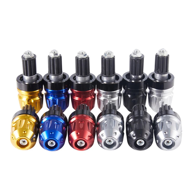 2Pcs Universal Motorcycle Handlebar Grips Handle Bar Cap End Plugs Counterweight Cap Protective Aesthetic Accessories