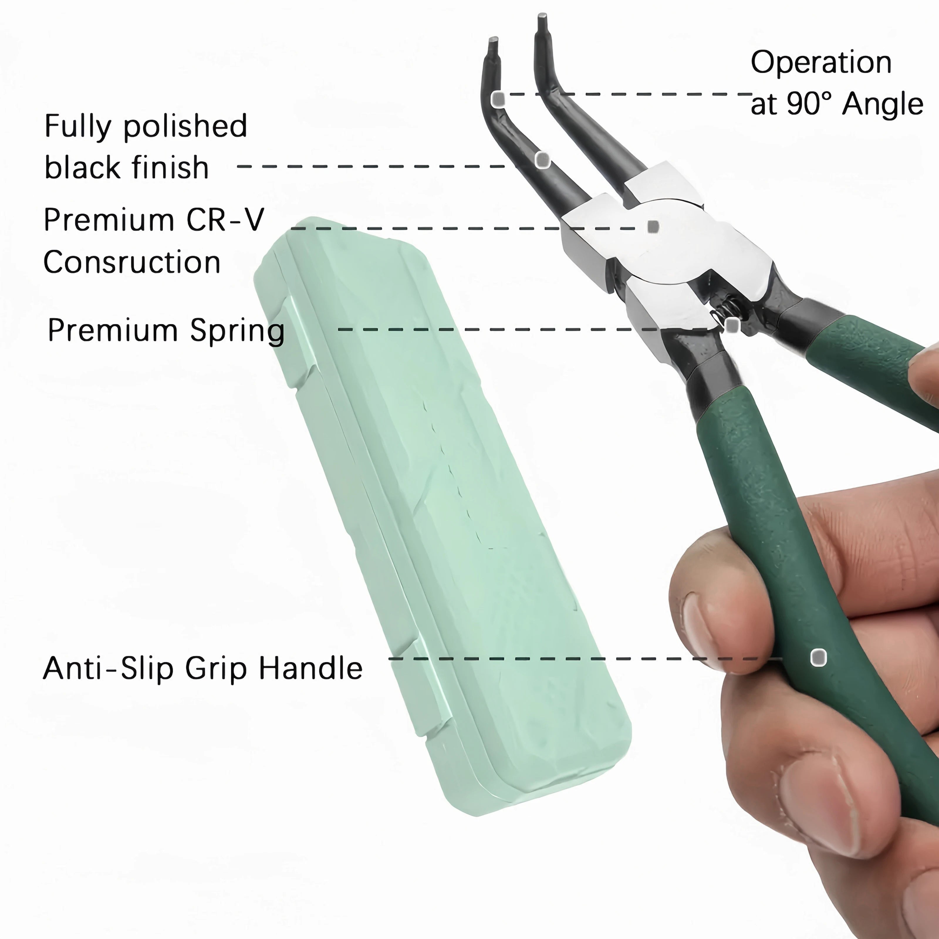 4pcs Multifunctional Circlip Pliers Set, Internal & External Retaining Ring Pliers for Industrial & DIY Use