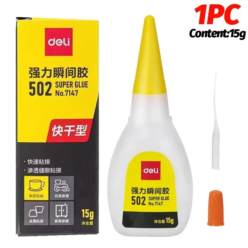 1/3PCS 502 Quick Drying Glue Multipurpose Liquid Adhesives Leather Rubber Wood Metal Strong Bond Glue Hardware Repair Supplies