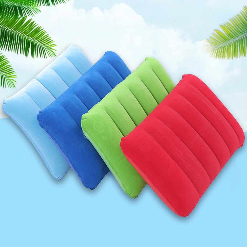 47x30cm Inflatable Pillow Portable Square Folding Pillow Comfortable Ergonomic for Neck & Lumbar Support