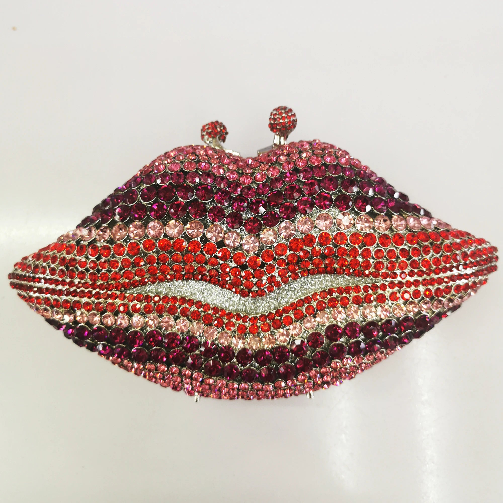 New Arrival Mouth Crystal Evening Bag Yellow/AB Diamond Wedding Bridal Clutches Purses Women’s Rhinestone Mini Minaudier Handbag