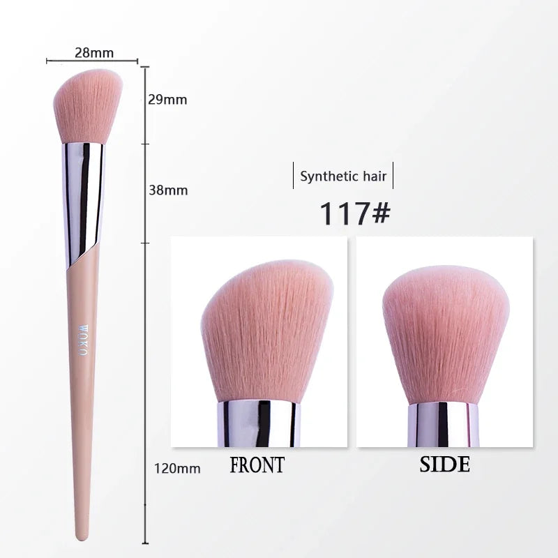 1pcs Makeup Brush Face Contour Powder Foundation Bronzer Cream Blush Eyeshadow Smudge Eyeliner Fashion Fenty Style Beauty Tool