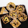 Blue Resin D&D Dice Set 7pcs Polyhedral Dice for Dungeons and Dragons, RPG Dice Role Playing Games D4, D6, D8, D10, D12, D20
