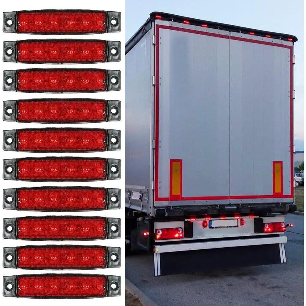 30/10pcs Side Marker Lights 12V 6LED SMD Side Marker Lights Side Marker Light Clearance Indicator
