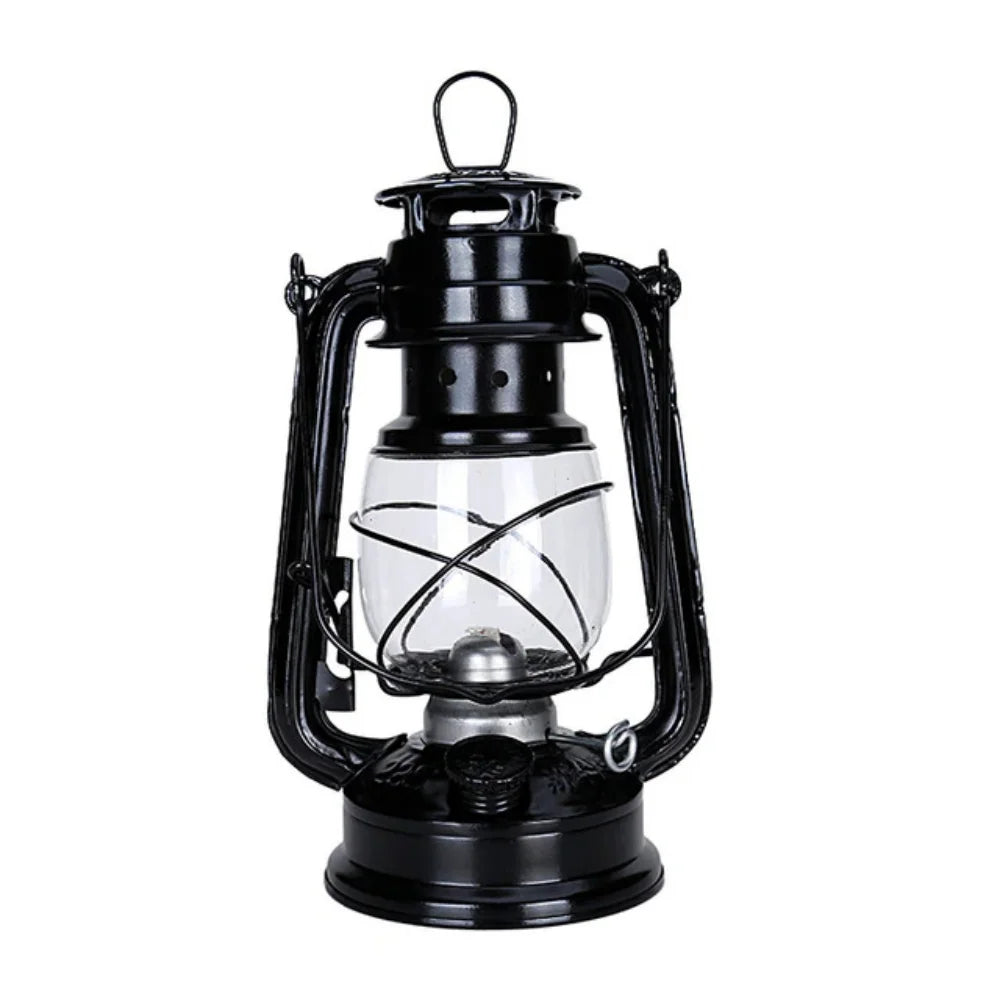 19cm Retro Outdoor Camping Lamp Portable Lantern Bronze Colored Oil Lamp Vintage Photo Props Outdoor Camping Lights