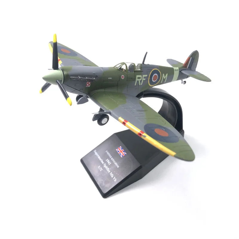 1:72 Scale NSModel World War II Spitfire Fighter Simulation Alloy Fighter Aircraft Model Finished Product Collectible Toy