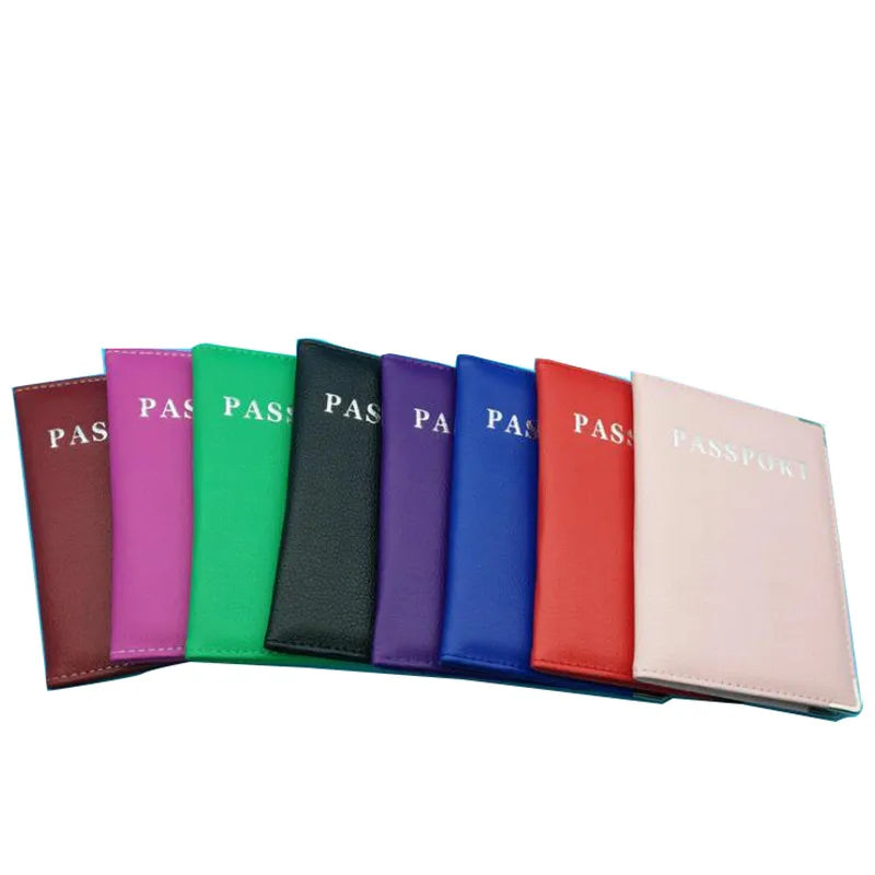 1PC Pink Travel Passport Cover Women Pu Leather Cute Holder Passport Case Lovely Girl Passport Bags Travel Covers for Men Unisex