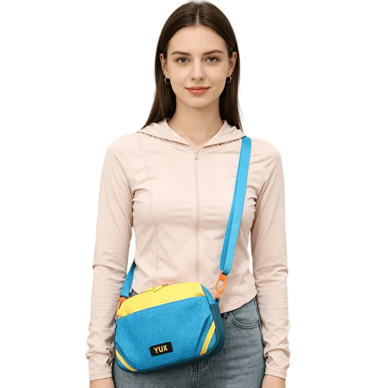 Women's Multi-Color Lightweight Nylon Crossbody Bag Casual Small Backpack Outdoor Sport Travel Daypack Colorblock Fashion Phone