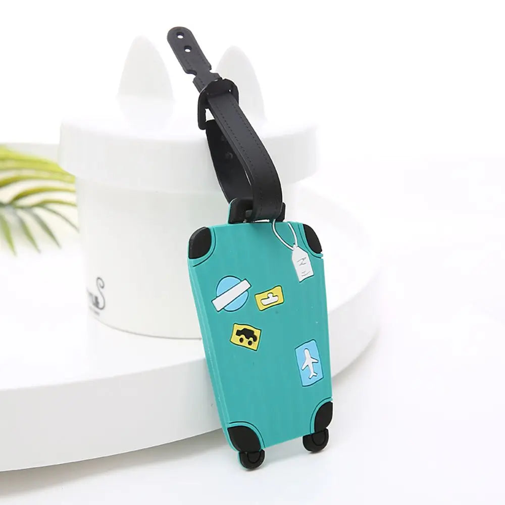 Aluminium Travel Luggage Tags Reusable Suitcase Baggage Labels Holiday Suitcase Labels Travel Bag ID Plane Identifier With Ropes